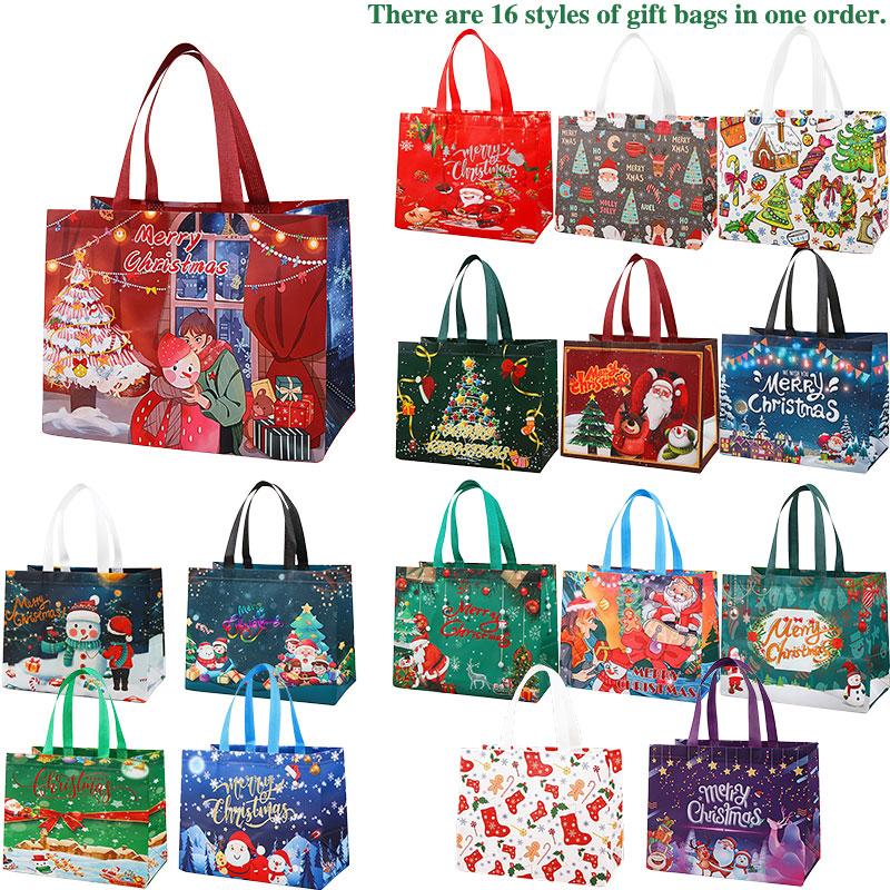 ChristmasReady™: 16PCS Christmas Gift Bags With Assorted Patterns